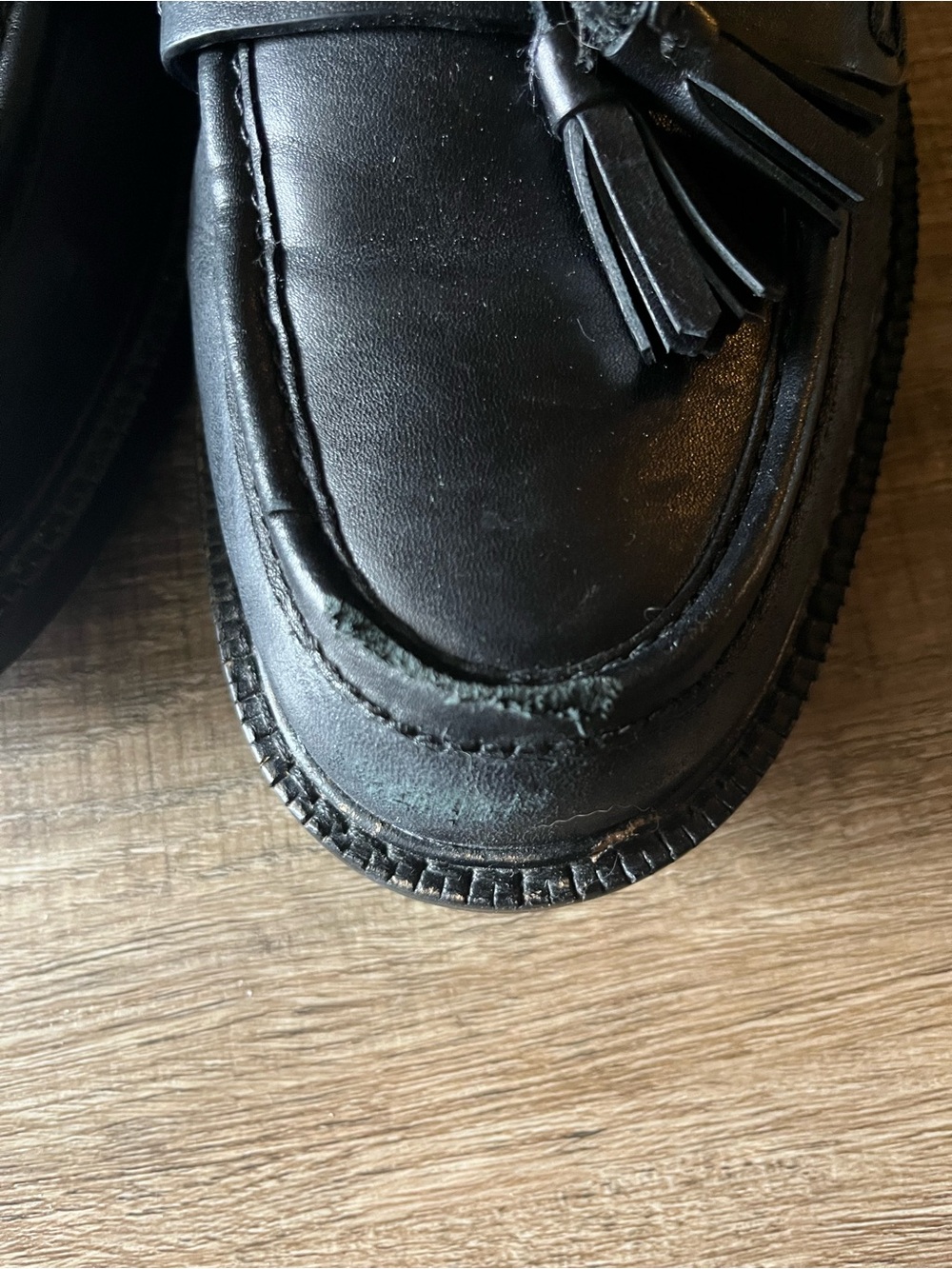 Sam Edelman Black Leather Tassel Loafers - Classic Women's Flats - Picture 6 of 6